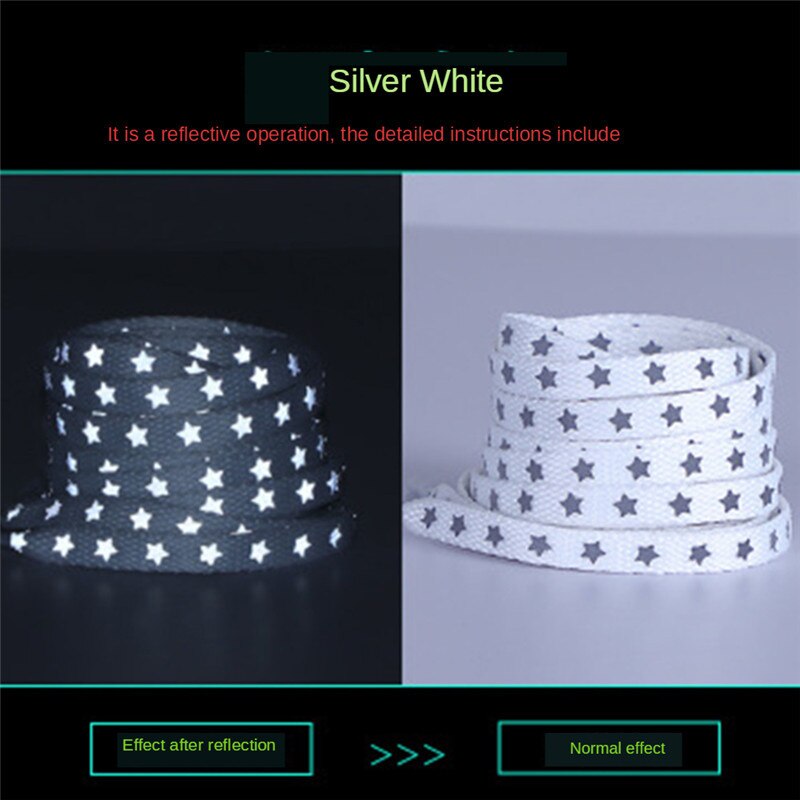 Cordones reflectantes holográficos de doble cara, cordones planos reflectantes de alto brillo para zapatillas deportivas, novedad: b1