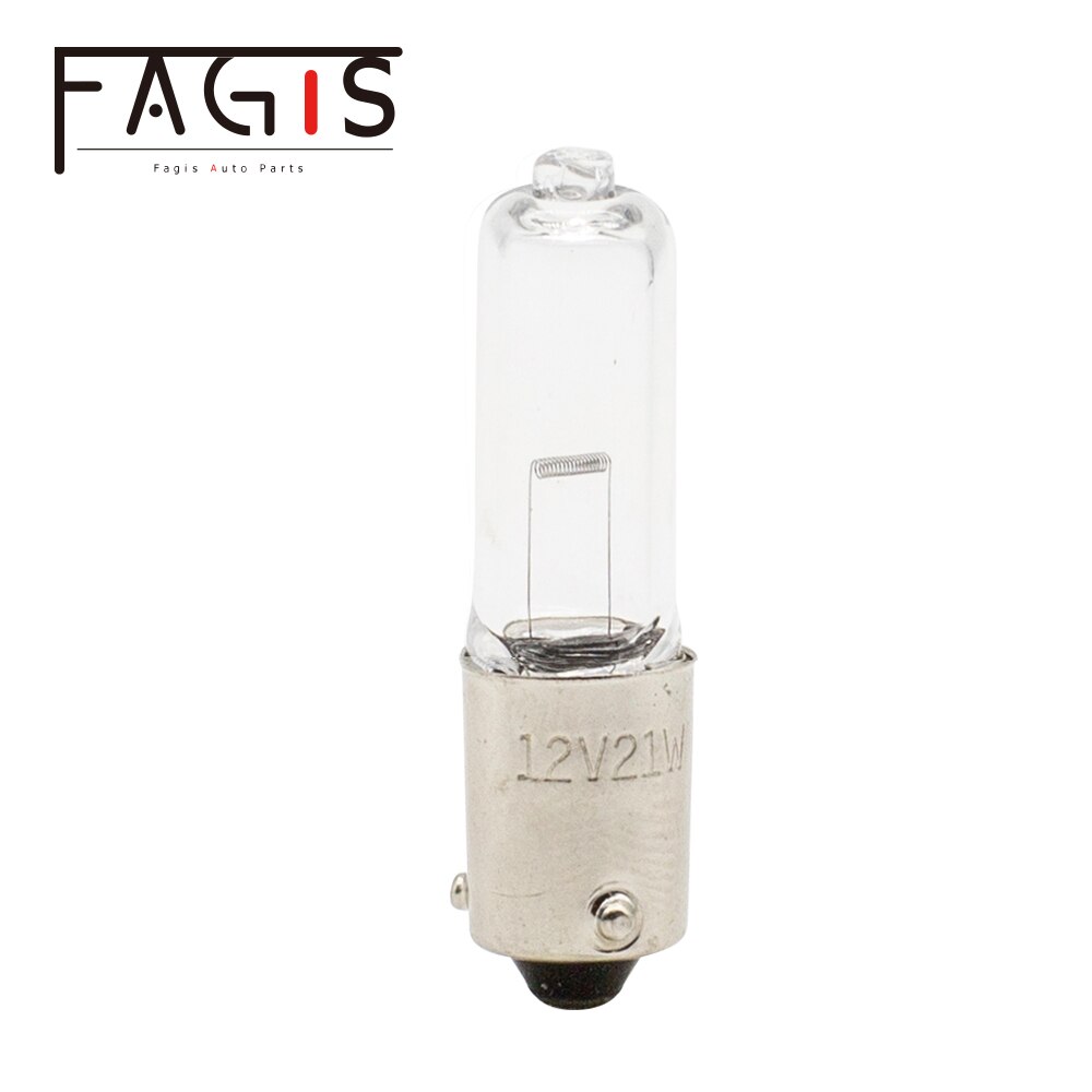 Fagis 2 Pcs H21W BAY9S 12V 21W Clear Halogen Brake Indicator Signal Lamp Car Light Bulb Quartz Glass Auto Clearance Lights