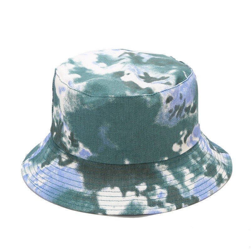 Ms Man Hoed Emmer Cap Panama Zomer Harajuku Emmer Hoed Dye Visser Hoed Katoen Omkeerbare Bob Emmer Cap zonnehoed: green