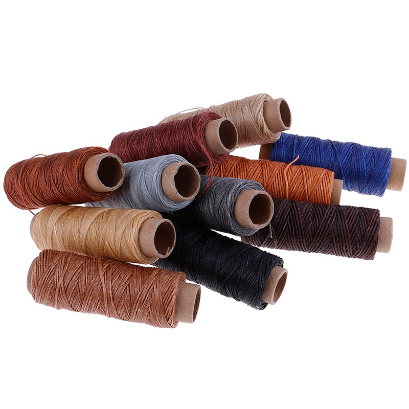 Hilo de coser encerado para zapatos de cuero, herramienta de costura a mano, 50 m/rollo