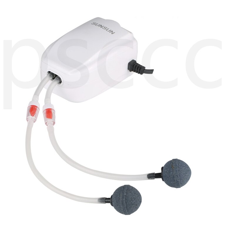 110-240V Ultra Leise Luftpumpe Für Aquarium Aquarium Doppel Outlets Sauerstoff Pumpe Einstellbare Langlebige Pumpe Schwarz körper Hohe Qualit