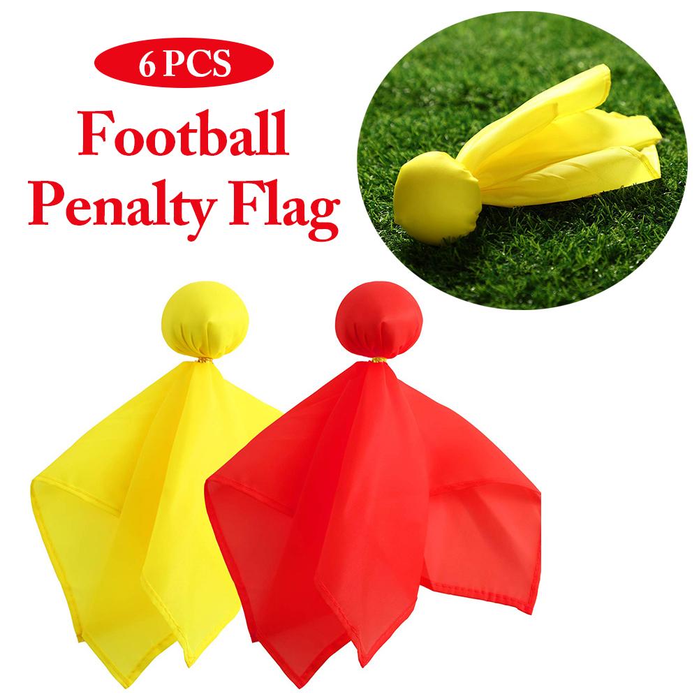 6PCS Football Penalty Flag Football Referee Tossing Flag Props Party Supplies Accessories