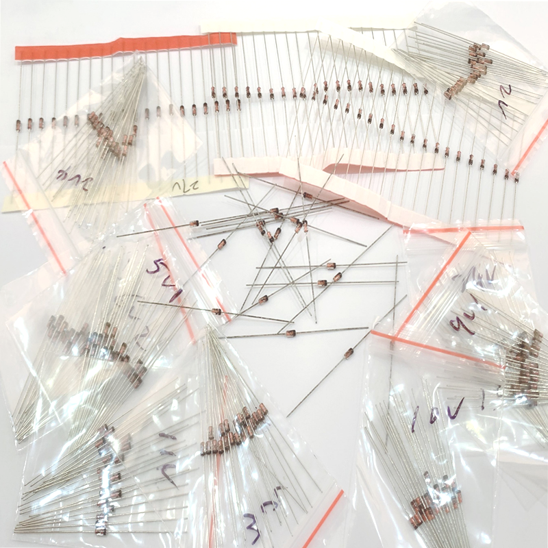 600Pcs 2V - 39V 30 Waarden 1/2W 0.5W Zenerdiode Gevarieerd Kit Set 20Pcs Elke Waarde