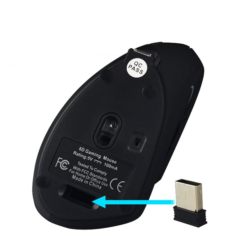 CHYI Wireless Vertical Mouse Rechargeable Ergonomic Right/Left Hand Mice 1600DPI USB Optical Computer Gaming Mause For PC Gamer