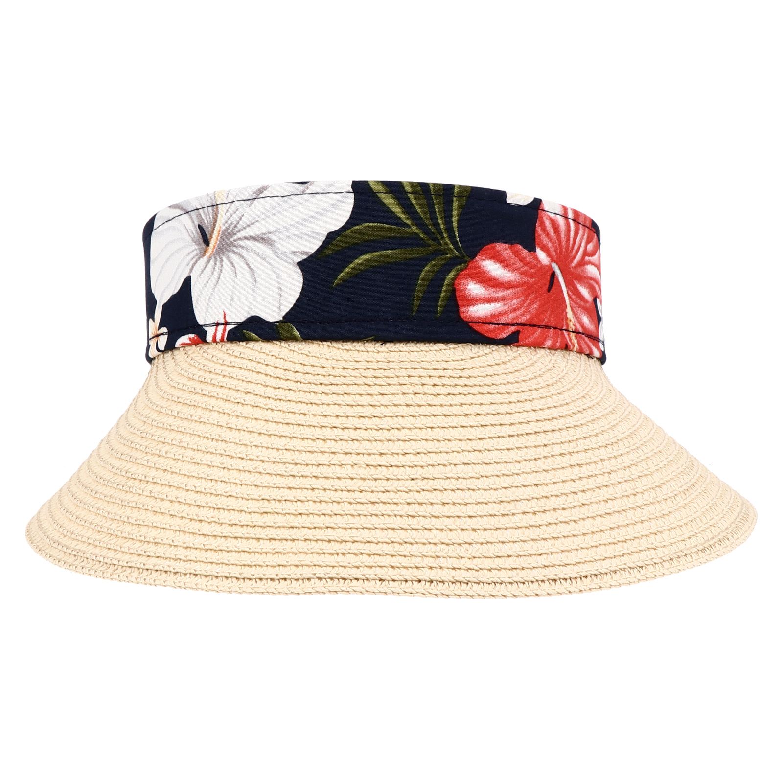 Braid Sun Visor Hat Outdoor Visor Cap Wide Brim Summer UV Protection Beach Cap