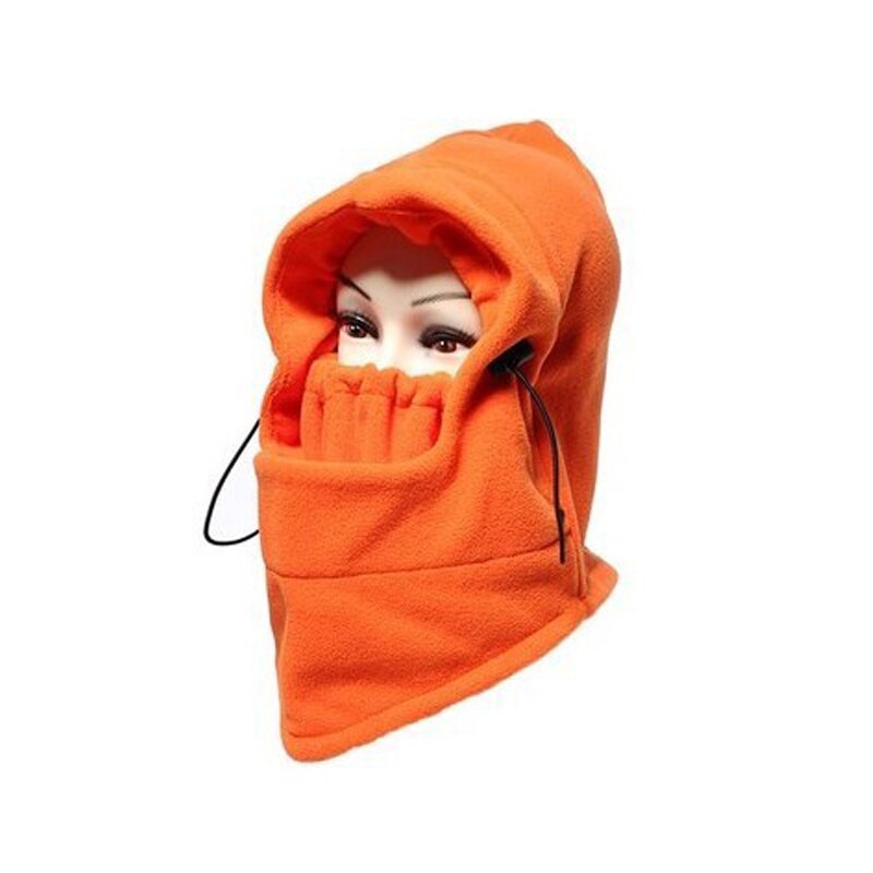 Solid Cycling Scarves Cap Men Women Bicycle Bike Unisex Winter Hat Full Face Mask Summer Outdoor Sports Windproof Hat Mask: Orange
