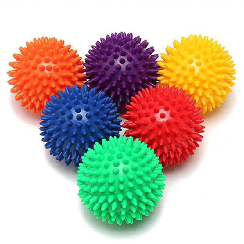 PVC Hand Massage Ball Trigger Point Fitness Ball Portable Physiotherapy Hand Foot Pain Relief Yoga Balls Training Grip Ball