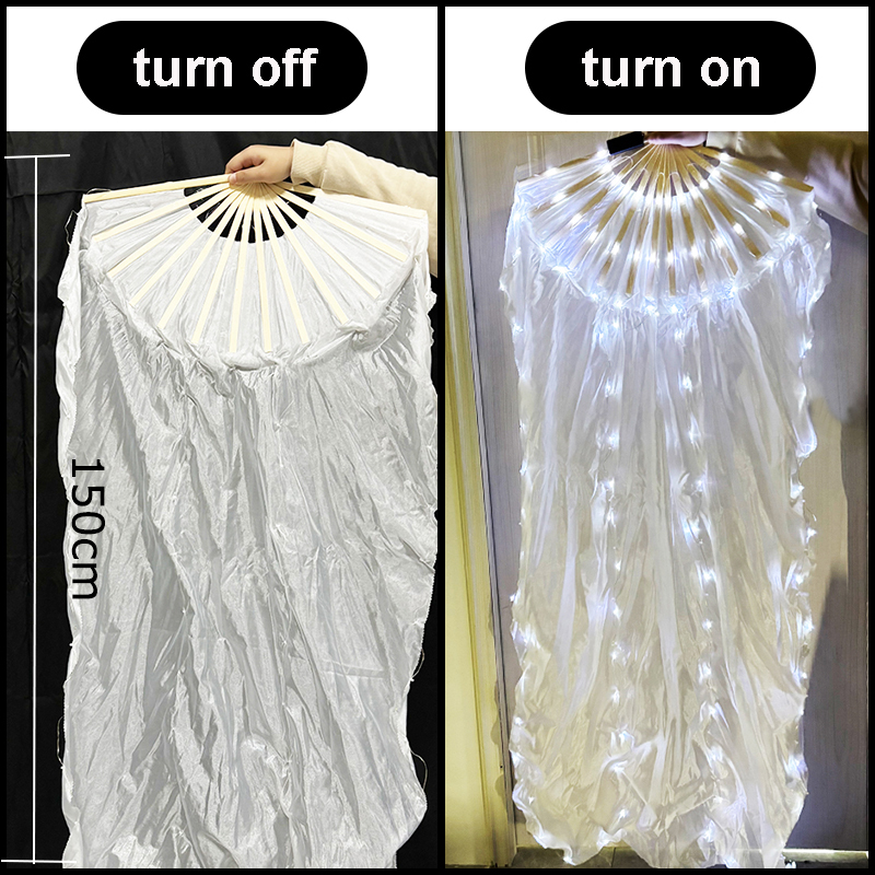 10inches Glow Folding LED Fan Dancing Light Fan Night Show Halloween Christmas Rave Accessories Carnival Supplies Dance Hand Fan: Blue