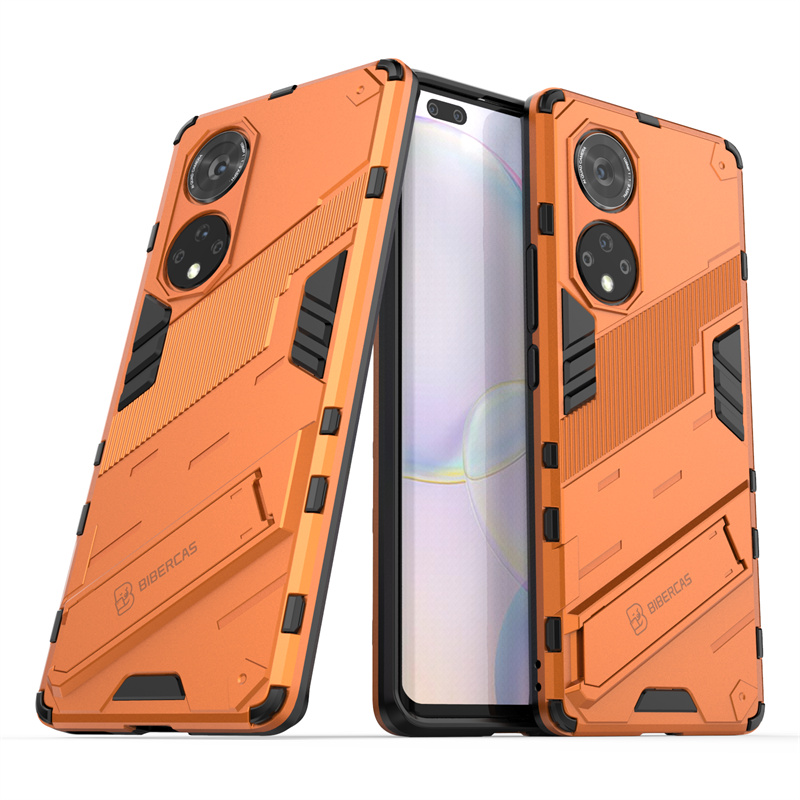 Houder Case Voor Honor 50 Cover Voor Huawei Honor 50 Capas Pantserstandaard Schokbestendige Achterkant Voor Eer 50 Pro 50 Fundas: acryl / Oranje