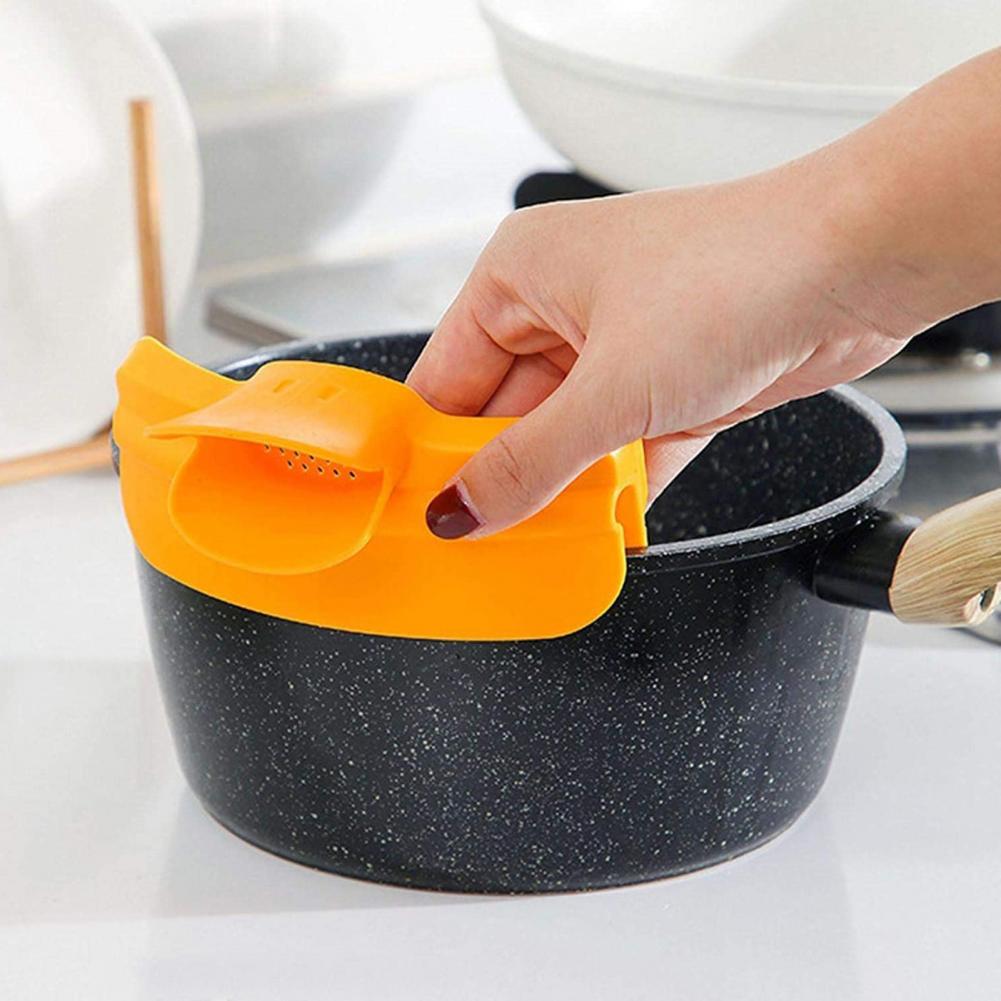 Kitchen Soup Pot Round Side Funnel Type Overflow Diverter Spout Edge Deflector For Pouring Soup