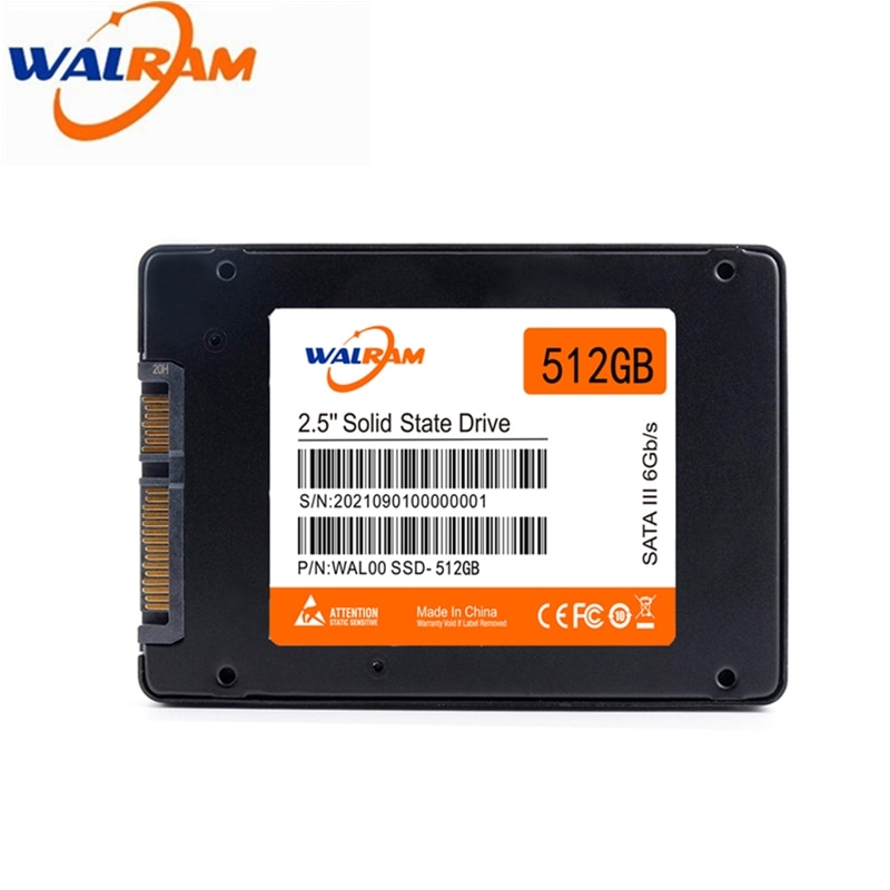 WALRAM – disque dur SSD Sata 3 de 120 pouces, avec capacité de 240 go, 128 go, 256 go, 240 go, 512 go, 120 go, 2.5 go, 1 to, 2 to, pour ordinateur portable et de bureau