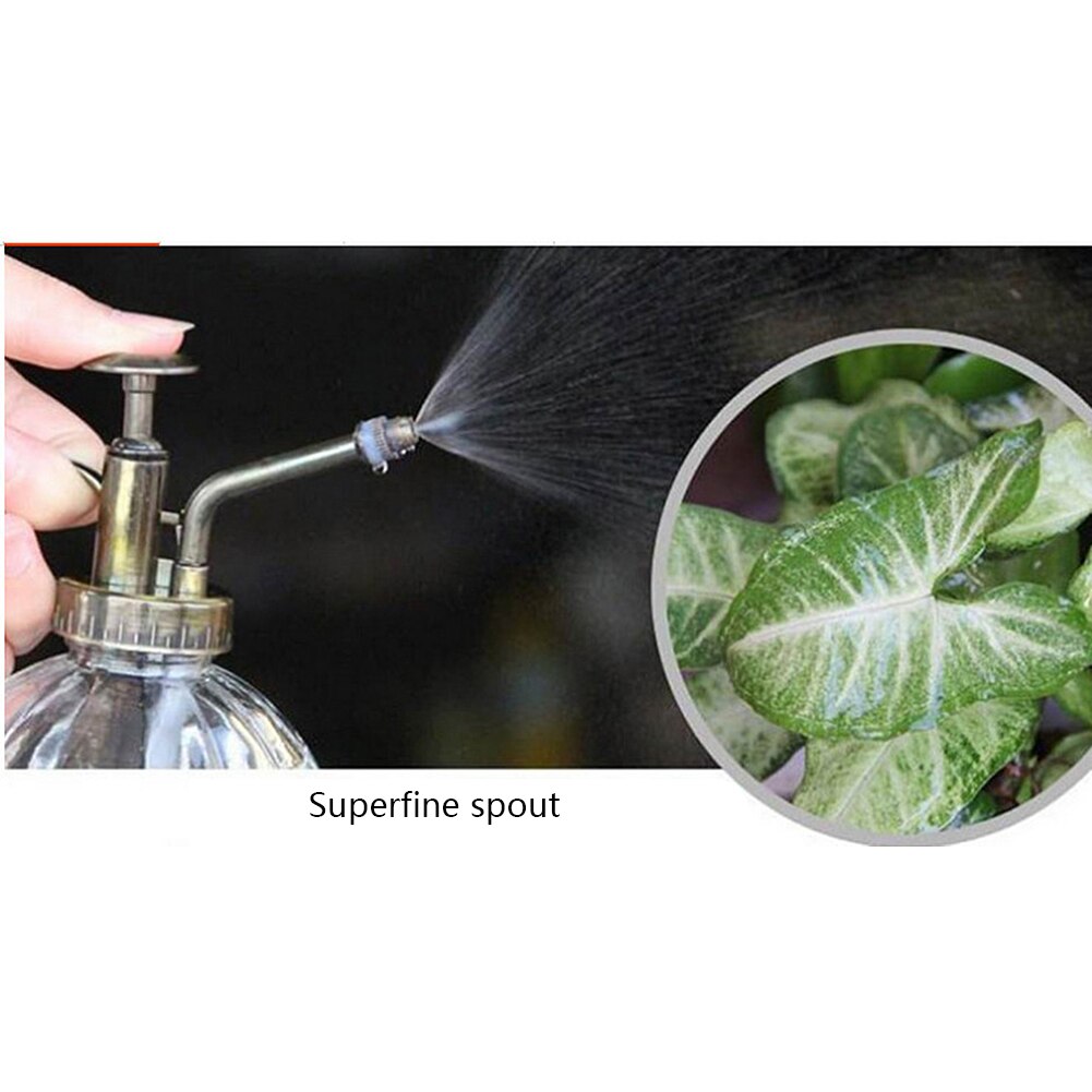 Vintage pompoenvormige glazen spuitfles, gieter voor bloemen, tuin, vetplanten, spuitfles, tuinieren, plantbenodigdheden