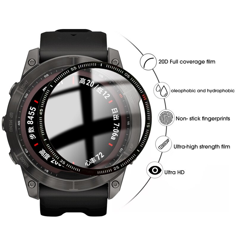 Screen Protector for Garmin Fenix 7 7S 7X Smart Watch 3D Curved Edge Full Screen Soft Protective Film (Not Glass)