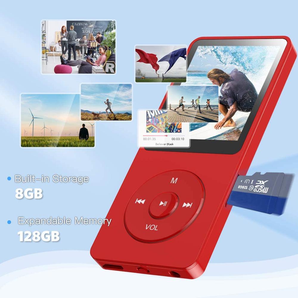 Portable MP3 Player LCD Screen FM Radio Video Hifi Player Games Movies E-Books Music Players Built In Microphone Медиаплеер