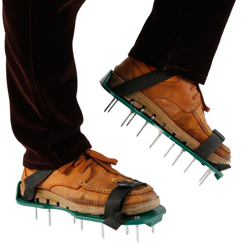 1 para aerator robić trawy buty ogród stoczni trawa kultywator skaryfikacja ogród instrukcja aeratory narzędzia paznokci buty scarsmoczek użytki zielone