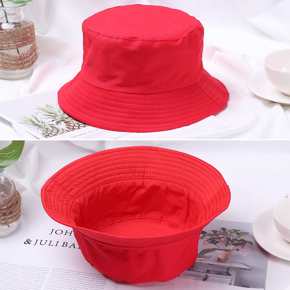 Summer Foldable Bucket Hat Unisex Women Outdoor Sunscreen Cotton Fishing Hunting Cap Men Basin Chapeau Sun Prevent Hats