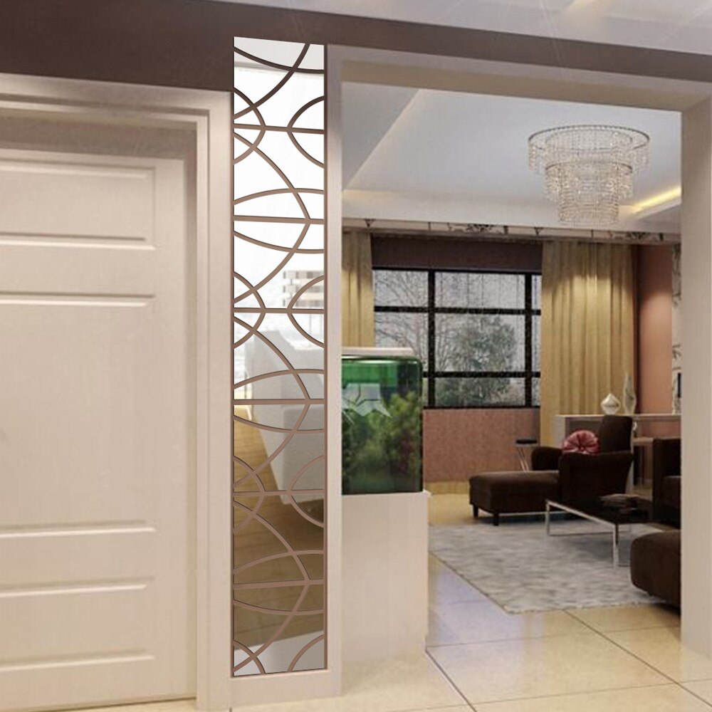 14pcs 3d Mirror Wall Sticker Decal Butterflies 3d Mirror Wall Art Party Wedding Home Decors Rectangle Vinyl Wall Decal #TD