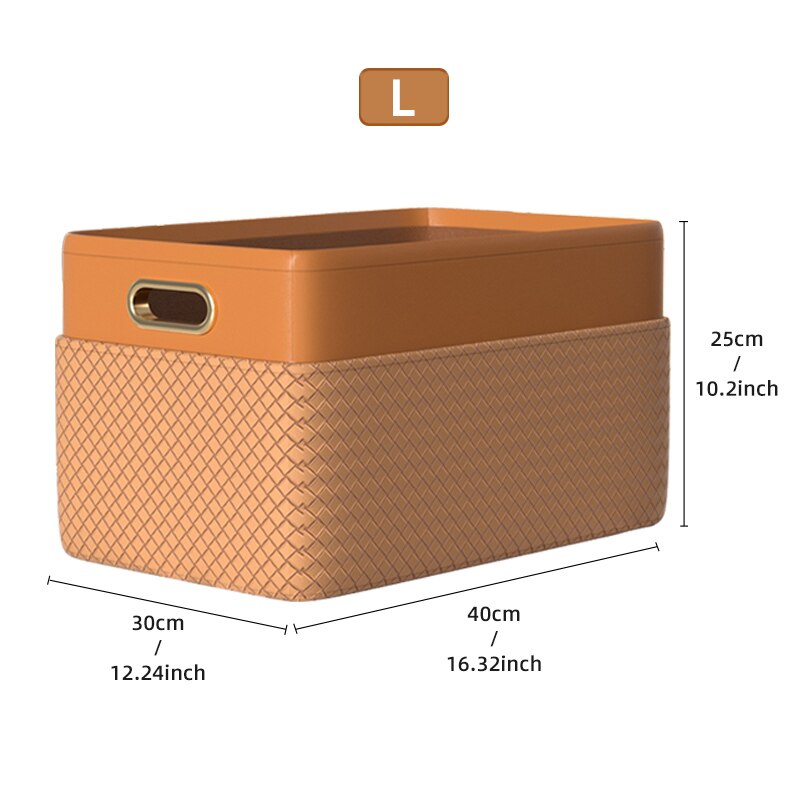 Joybos tøj arrangører opbevaring kurv garderobe skab arrangør boks vasketøjskurv imiteret læder hjem opbevaring organisation: L