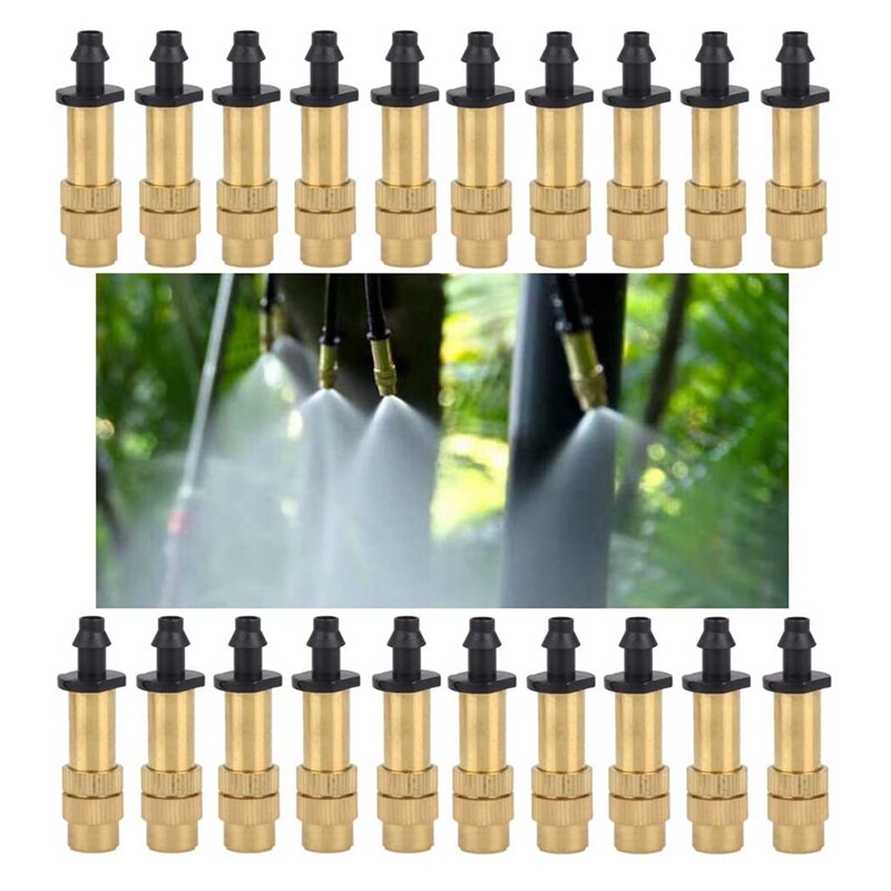 30 szt. Podlewanie dysza regulowana miedź nawadnianie wody zraszacz mgły mini zaparowanie akcesoria robić szklarni