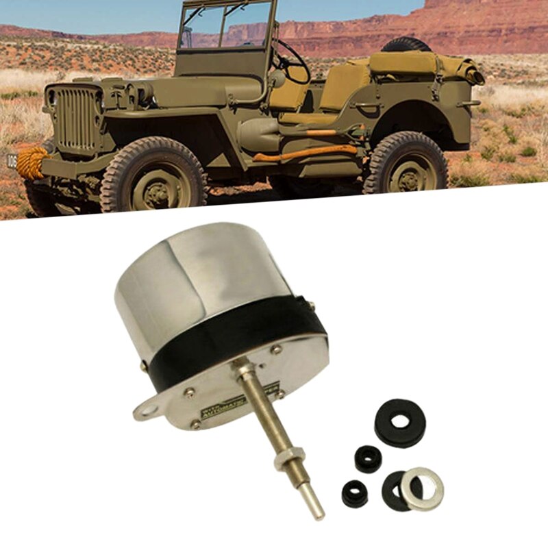 Stainless Steel Wiper Motor Kit with Universal Rod for Chevy Jeep Wiper Motors: Default Title