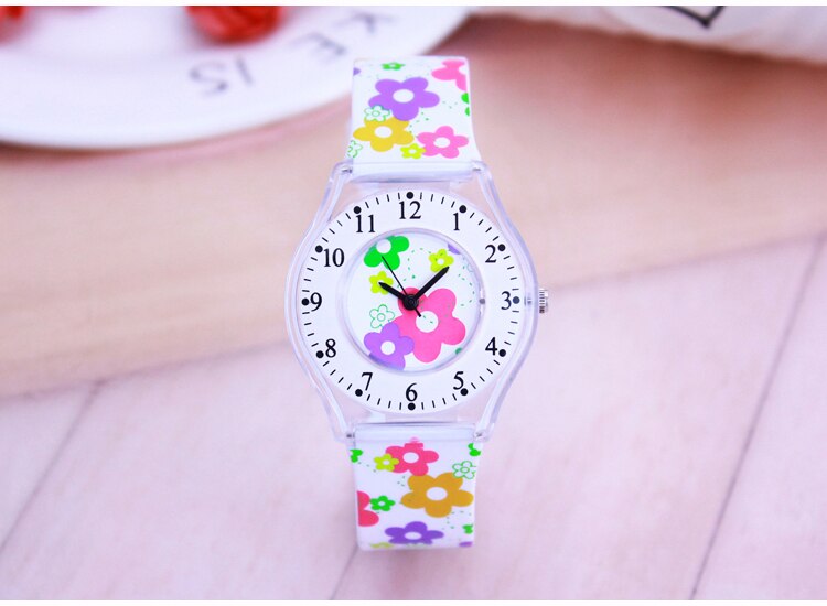 Eenvoudig patroon jongens meisjes sporthorloge waterdicht siliconen studentenhorloge waterbestendig kinderen quartz horloge klok