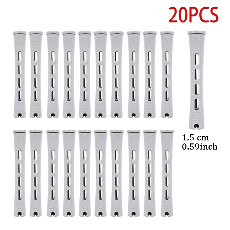 20 kpl permanenttikihartimia, 5 kokoa kihartimia, muovisia kylmäaaltokihartimia, permanenttikihartimia, hiustenmuotoiluvälineitä: Punainen