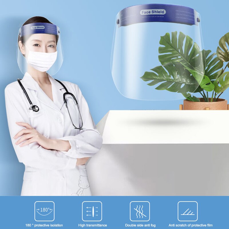 2/4/10 Pcs Protective Full Face Shield Safety Isolation Visor Eye Face Protector Facial Cover GHS99