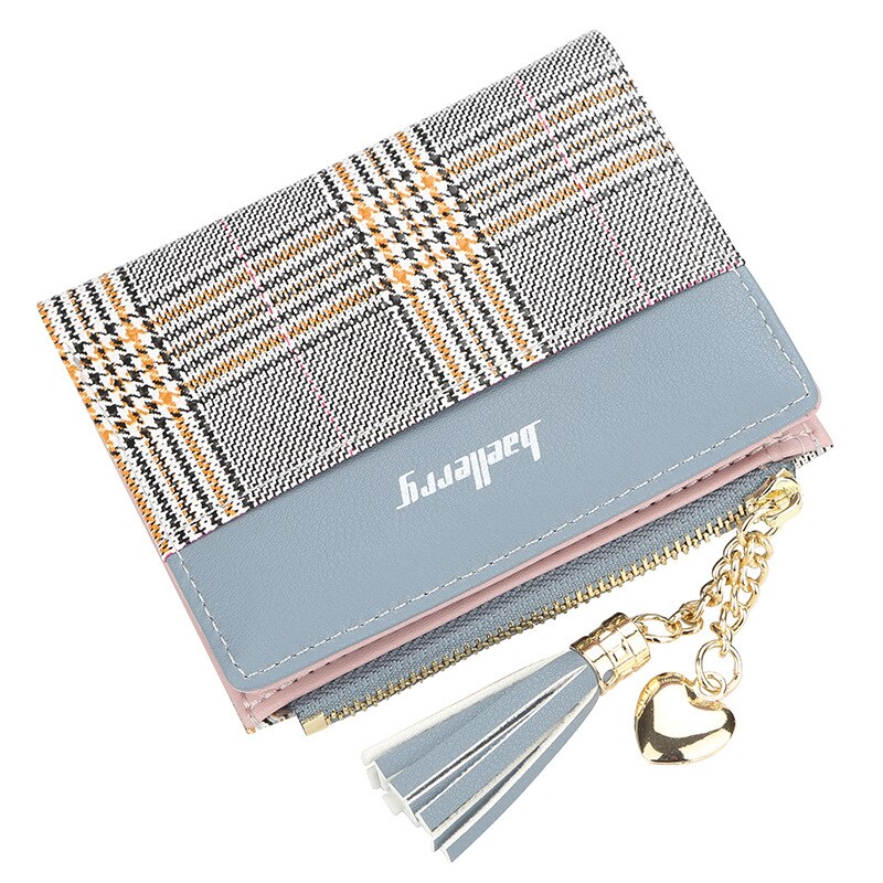 Damesportemonnees kwastje schattige portemonnee leren korte rits portemonnee muntkaarthouder zacht leer telefoonkaart dames clutch