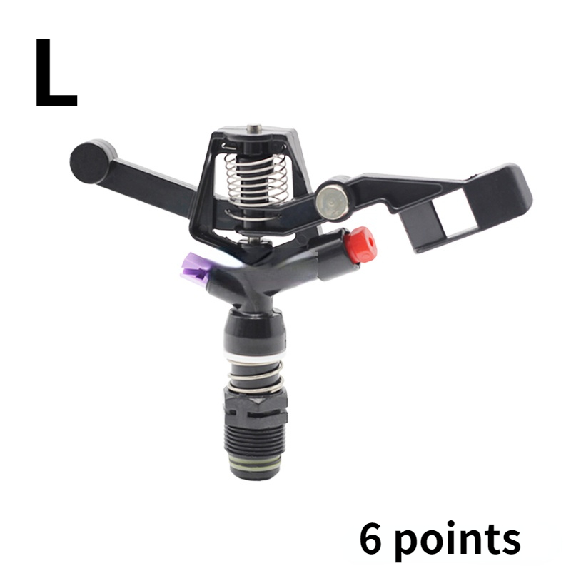 4 points 6 points plastic lawn sprinkler rocker 360-degree rotating sprinkler lawn sprinkler heads: L
