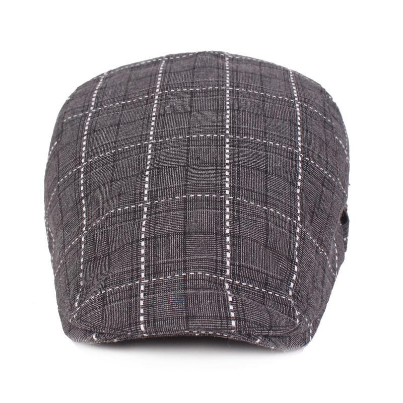 RoxCober Plaid vintage Berets cap for women men Cotton Flat Cap chapeau Newsboy Caps Ivy Cap Gatsby Hat peaky blinder hats 155