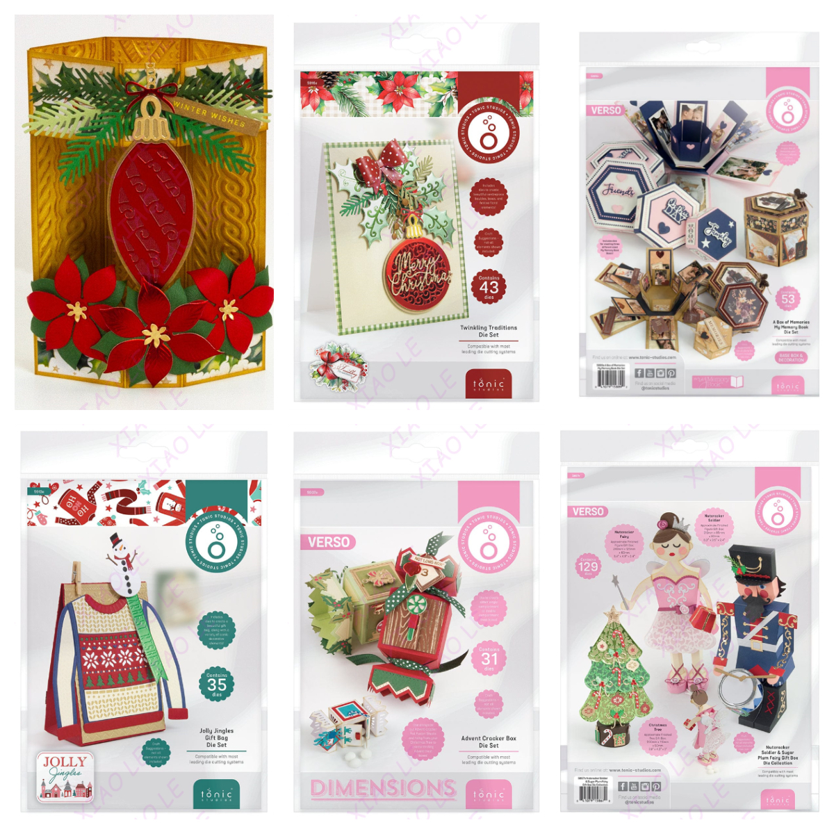 Juego de troqueles de bolsa de de Navidad Jolly Jingles, troqueles de corte artesanales de Metal, papel para álbum de recortes, decoración de diario, tarjeta en relieve hecha a mano