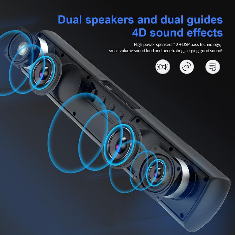 Trådløs bluetooth højttaler musik lyd højttaler 5.0 højttaler til tv telefoner bærbare computere desktops musik med flere afspilningstilstande