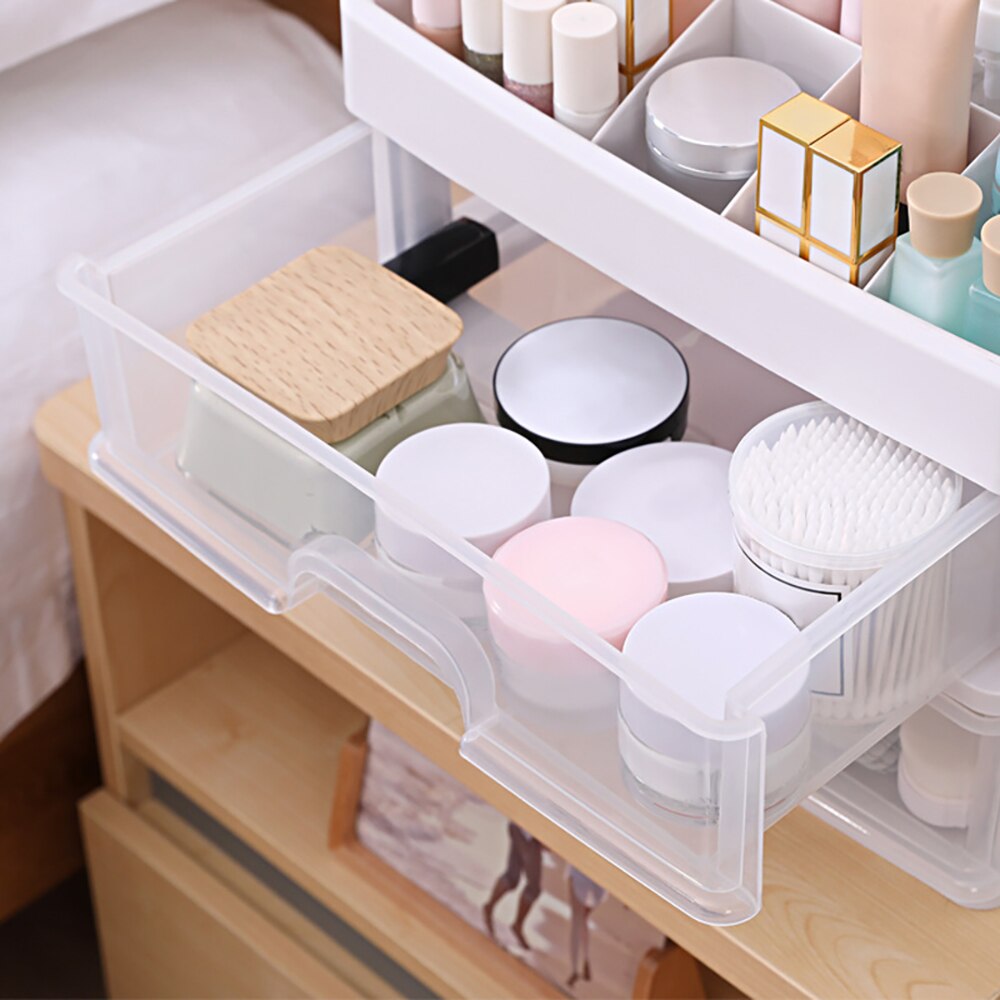 Cosmetic Storage Box Makeup Organizer Drawers Plastic Cosmetic Storage Box Jewelry Container Make Up Case For Home Organizer