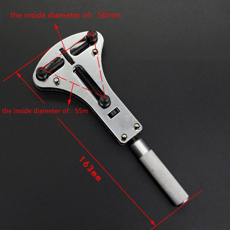 Lengte 16 cm Breedte 6 cm Horloge Reparatie Tool Horloge Onderkant Opener Bottom Cover Verwijder Back Cover Vervangen Batterij Drie -Claw Open Cover