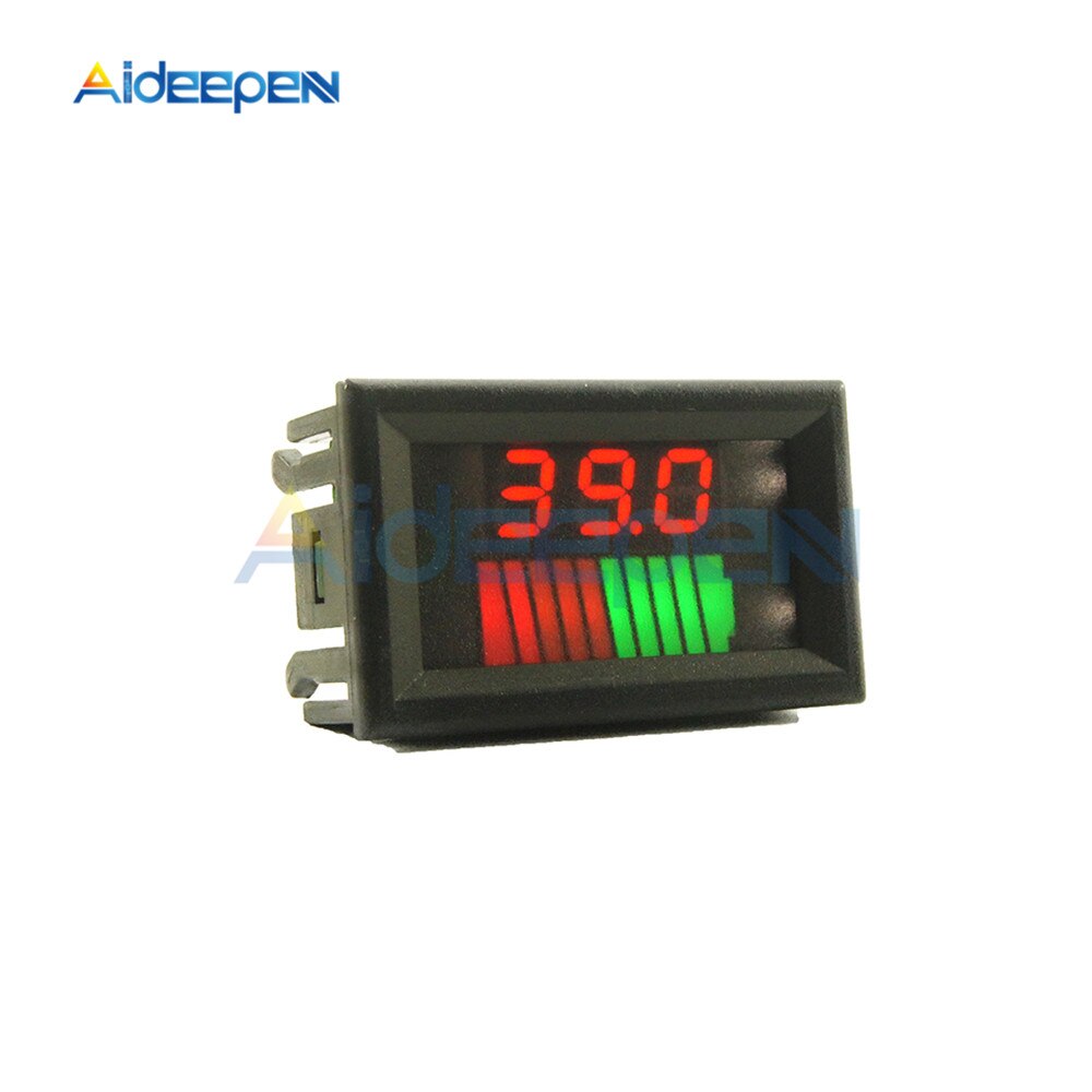 10 Segment LED Battery Level Bar Graph 12V/36V/60V 24V/48V/72V Lithium Battery Capacity Meter Charge Indicator Battery Tester