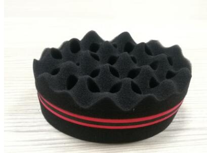 Double Sided Wave-Shaped Sponge Brushes Multi-Holes Side Braid Twist Hair Curl Sponge Brush Hair Styling Tools Hair Rollers: Red