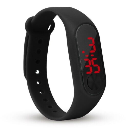 Horloge Kinderen Led-Digitale Horloges Kind Pols Klok Studenten Horloge Kids Voor Meisjes Jongens Sport Elektronische Horloge Voor: Black