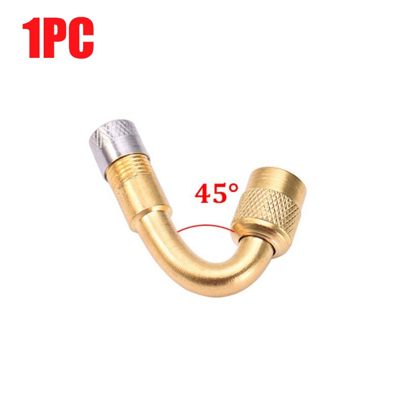 2Pcs Motorcycle 45 90 135 Graden Hoek Gebogen Valve Adapter Tyre Buis Klep Uitbreiding Adapter Voor Truck Auto Moto bike: 1PC 45 degree