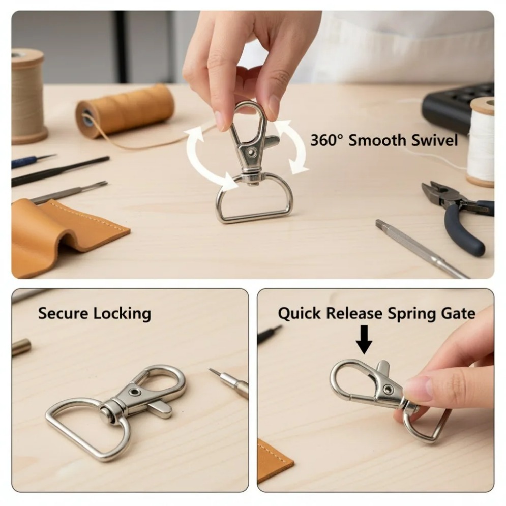 5/20/50/100 STUKS Draaibare Sluitingen Lanyard Karabijnhaken Sleutelhanger Clip Haak Metalen Kreeftklauw Sluiting voor Sleutelhanger Hardware Accessoires