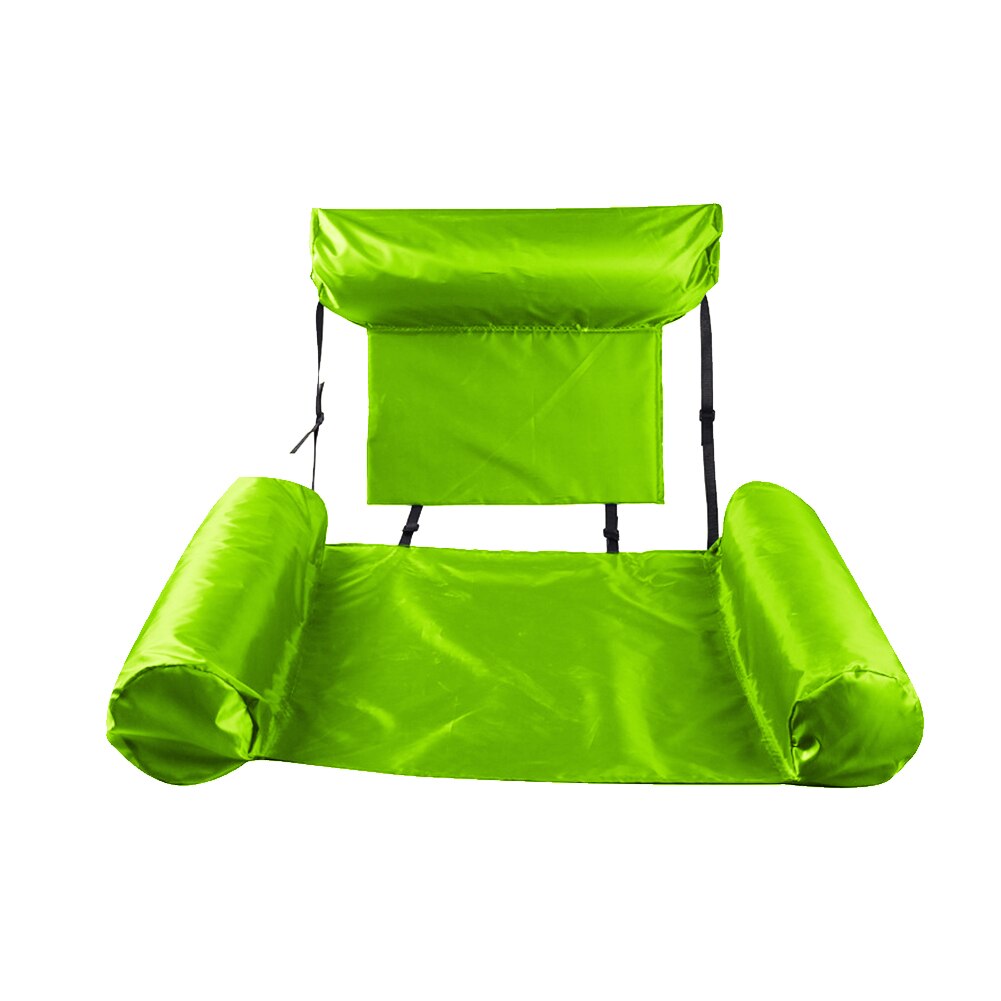 PVC Summer Inflatable Chair Floating Row Swimming Pool Water Hammock Air Mattresses Bed Beach Water Sports Lounger Chair: Green