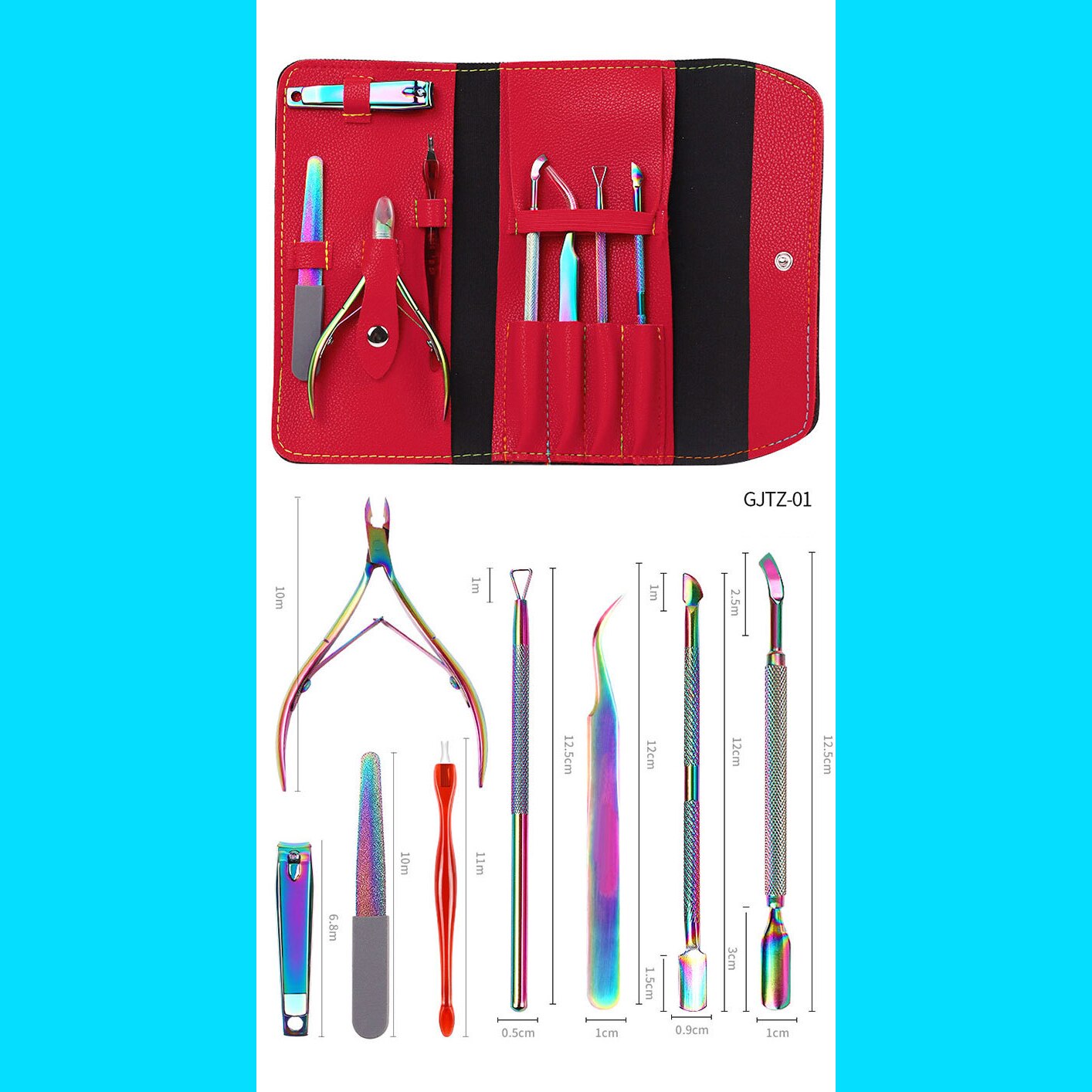 4/8Pcs Nail Tools Sets Steel Nail Clippers Pedicure Kit Multifunctional Portable Manicure Cutter Nail: 01