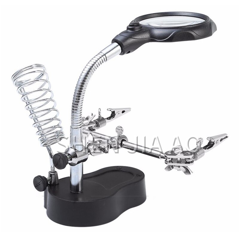 Desktop LED Lamp Maintenance Magnifying Glass Soldering Station Workshop Table Lamp Magnifying Glass Repair Industry Equipment