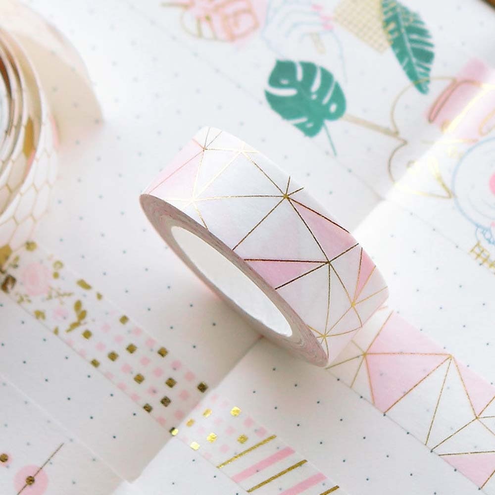 1 Uds. Cinta Washi papel rosa papelería Kawaii Scrapbooking cintas decorativas