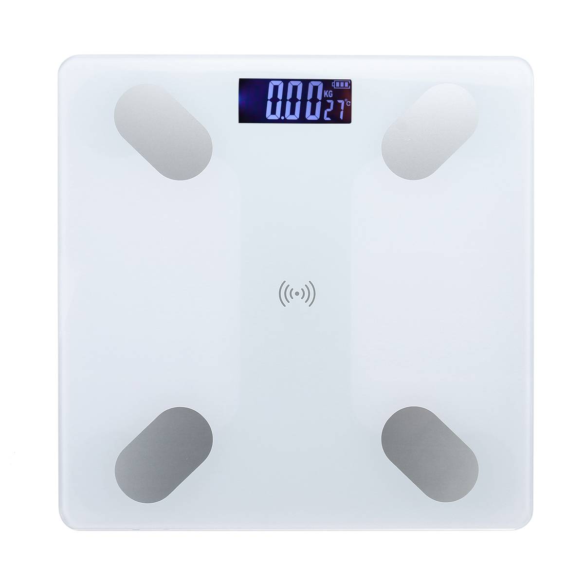 Body Fat Scale Floor Scientific Smart Electronic LCD LED Digital Weight Bathroom Balance bluetooth APP for Android or IOS: White