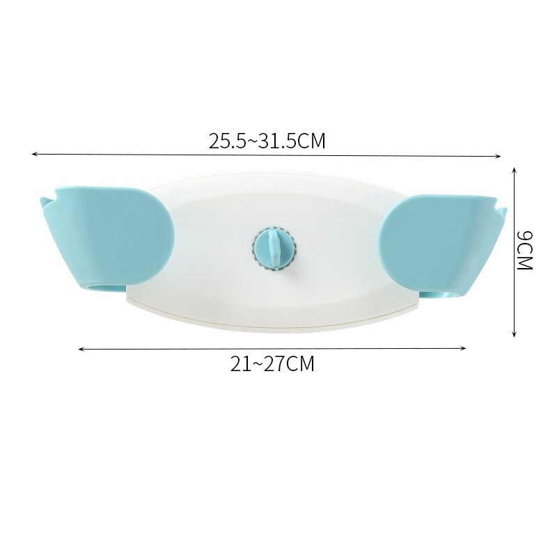 Pot réglable porte-couvercle mural support suspendu pour Pan Pot couvercle support cuisine organisateur en plastique cuisine support de rangement: blue