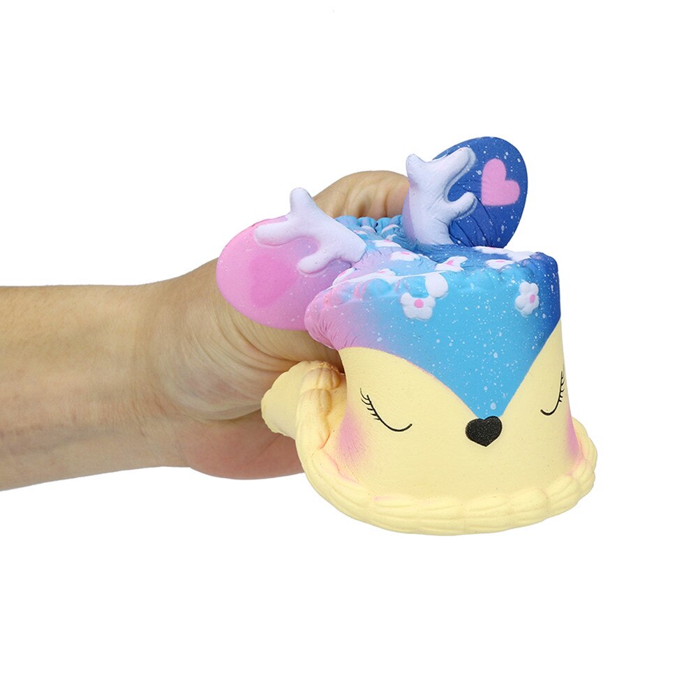 Galaxy Jumbo Deer Cake Slow Rising Scented Squeeze Stress Relief Toy Collection Kawaii Decorative Ornaments Игрушки