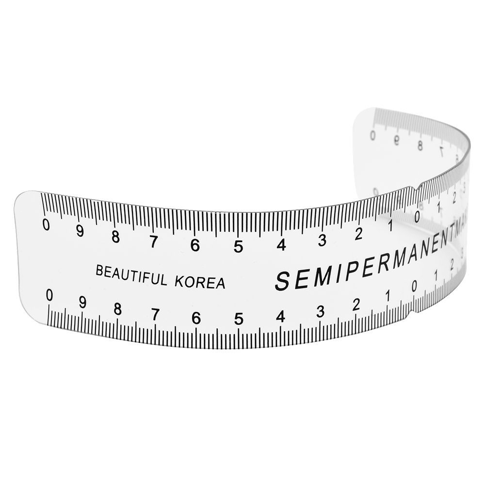 1pc øyenbryn sjablong pleie bryn semi fast sminke linjal måleverktøy forme styling øyenbryn mal