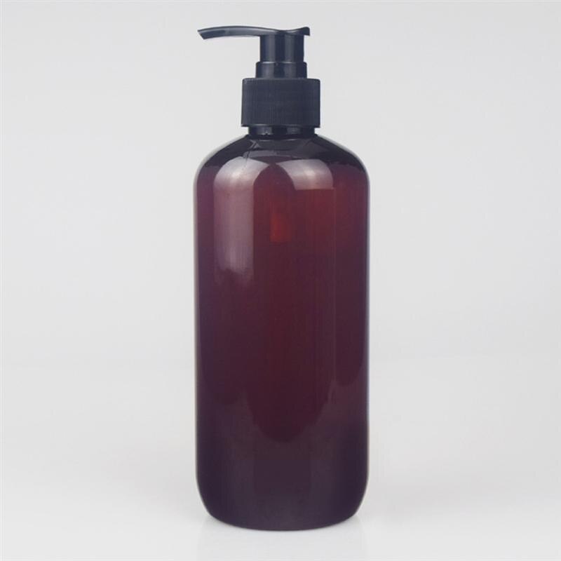 8 stk 500ml sæbedispenser shampoo pumpeflasker plast tomme flasker shower gel presseflasker til hotelhjem (brun)