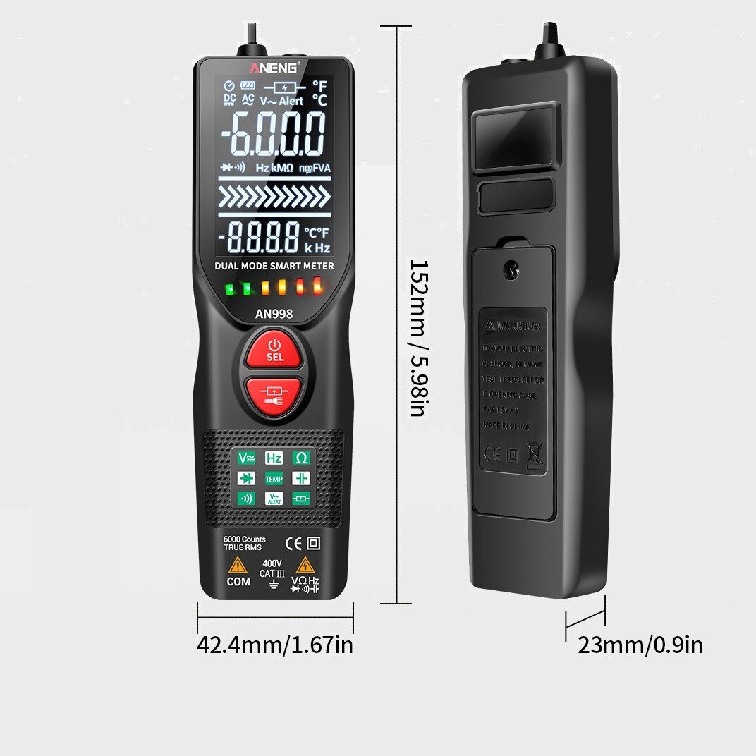AN998 Automatic Digital 6000 Counting Multimeter AC/D Voltmeter Tool For Electric Testing Hand Tools