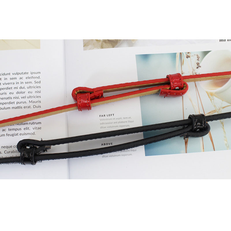 Ceinture fine ajustable en cuir PU pour femmes, vêtement pour robe, sangle de taille fine, bouton en métal, Pasek Damski